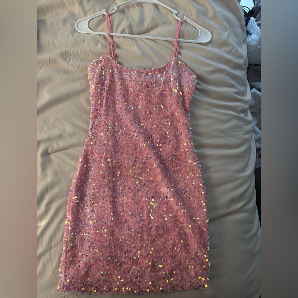 Pink sparkly homecoming/party dress!!